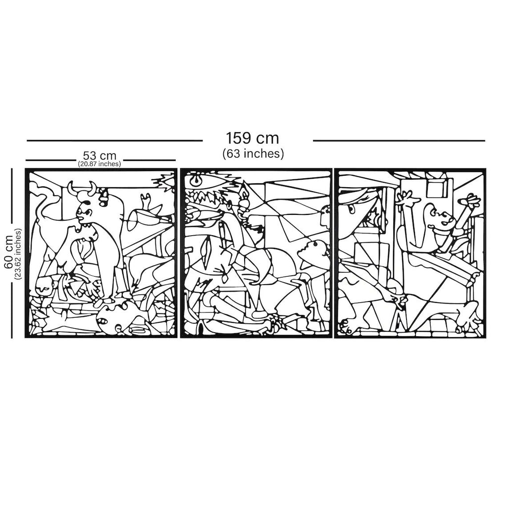 Guernica de Picasso en métal noir, grand format 159 cm, vue 5