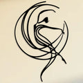 Danseuse en mouvement, décoration murale en métal noir