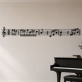 Partition Für Elise en métal noir, décoration murale longue
