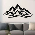 Chaîne de montagnes en métal noir, déco murale 120 cm