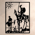 Décoration murale Picasso Don Quichotte en métal noir
